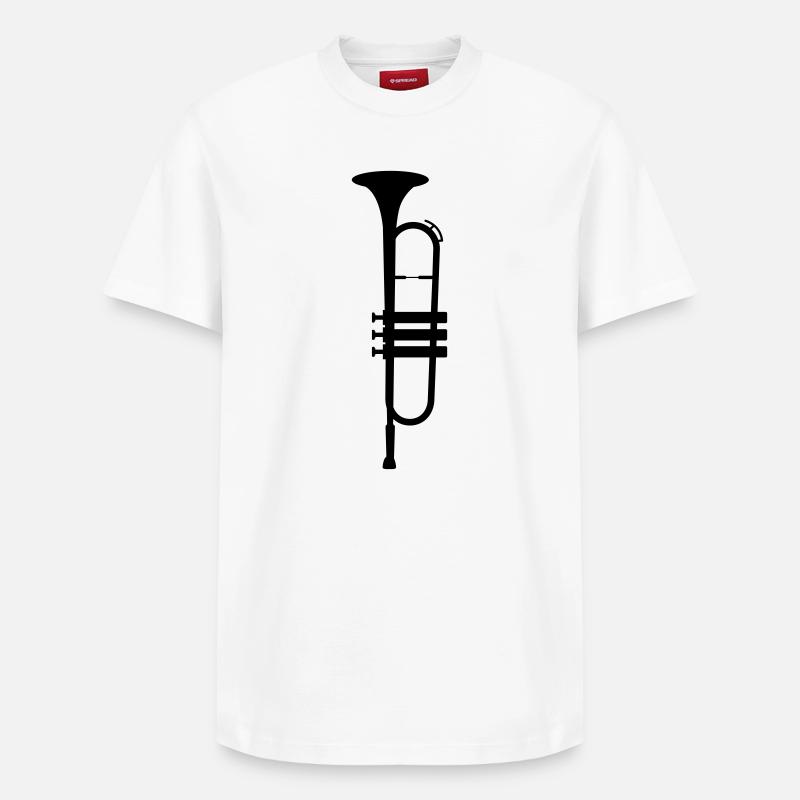 Trompete - Relaxed Unisex Supima Cotton T-Shirt – von SPREAD - Weiß