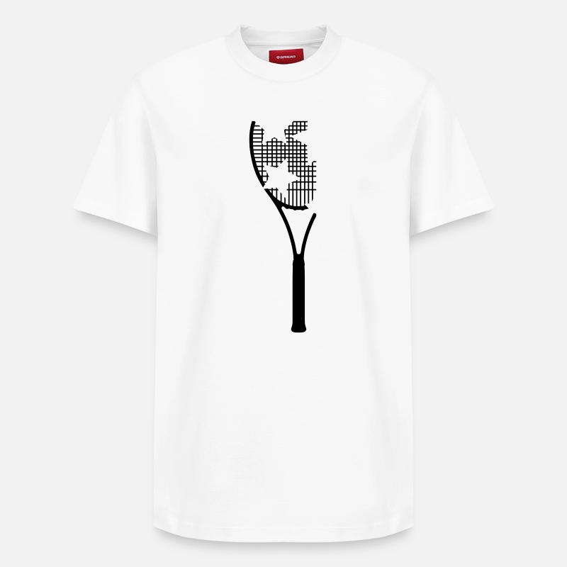 Raquette - T-shirt unisexe décontracté en coton Supima – de SPREAD - blanc