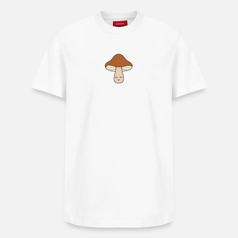Champignons champignons - T-shirt unisexe décontracté en coton Supima – de SPREAD - blanc
