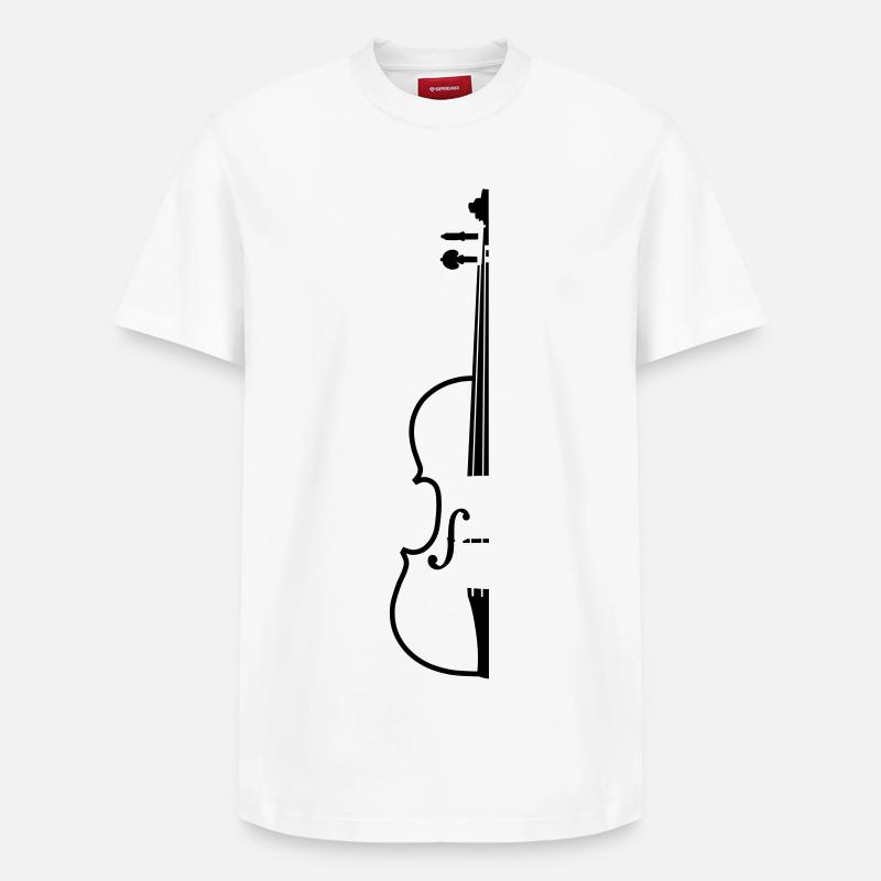 violon - T-shirt unisexe décontracté en coton Supima – de SPREAD - blanc