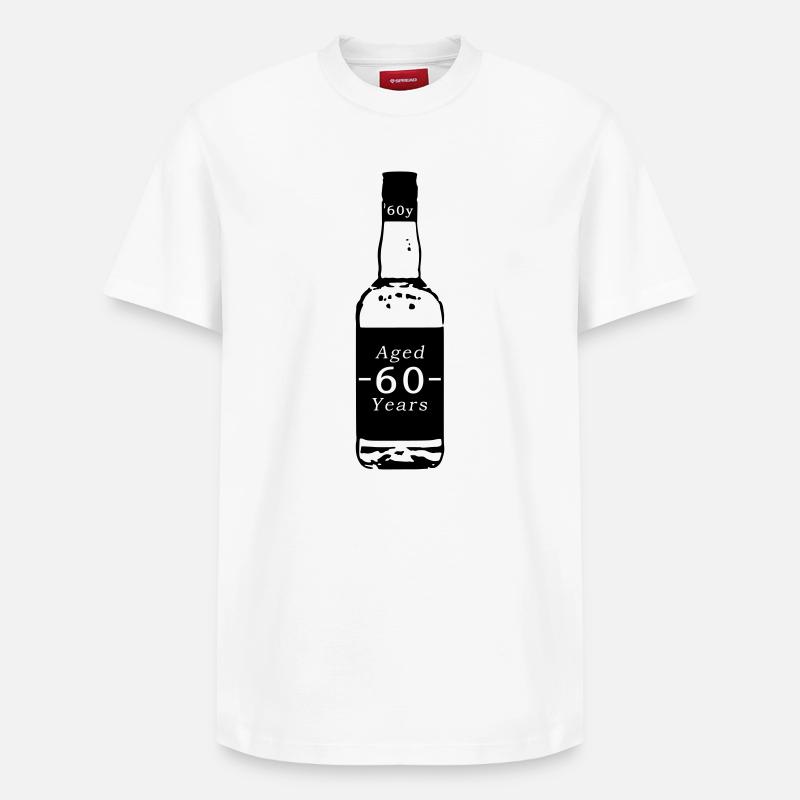 60 ans - Whisky - T-shirt unisexe décontracté en coton Supima – de SPREAD - blanc
