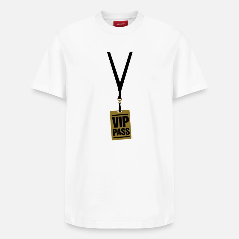 VIP Pass - Relaxed Unisex Supima Cotton T-Shirt – von SPREAD - Weiß