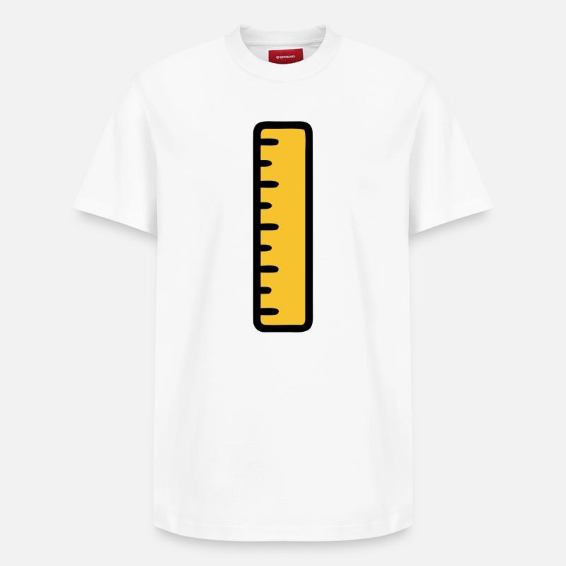 École de géométrie mathématique Ruler - T-shirt unisexe décontracté en coton Supima – de SPREAD - blanc