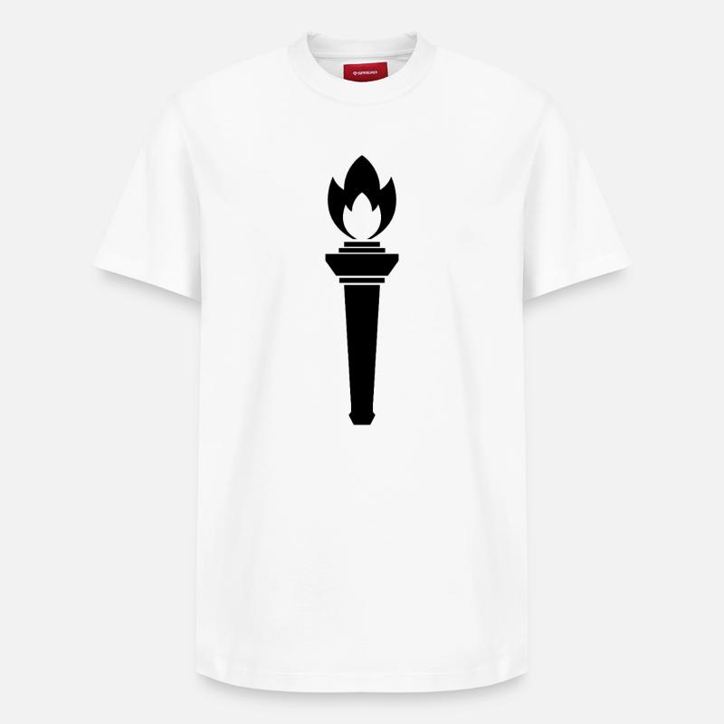 Torche - T-shirt unisexe décontracté en coton Supima – de SPREAD - blanc