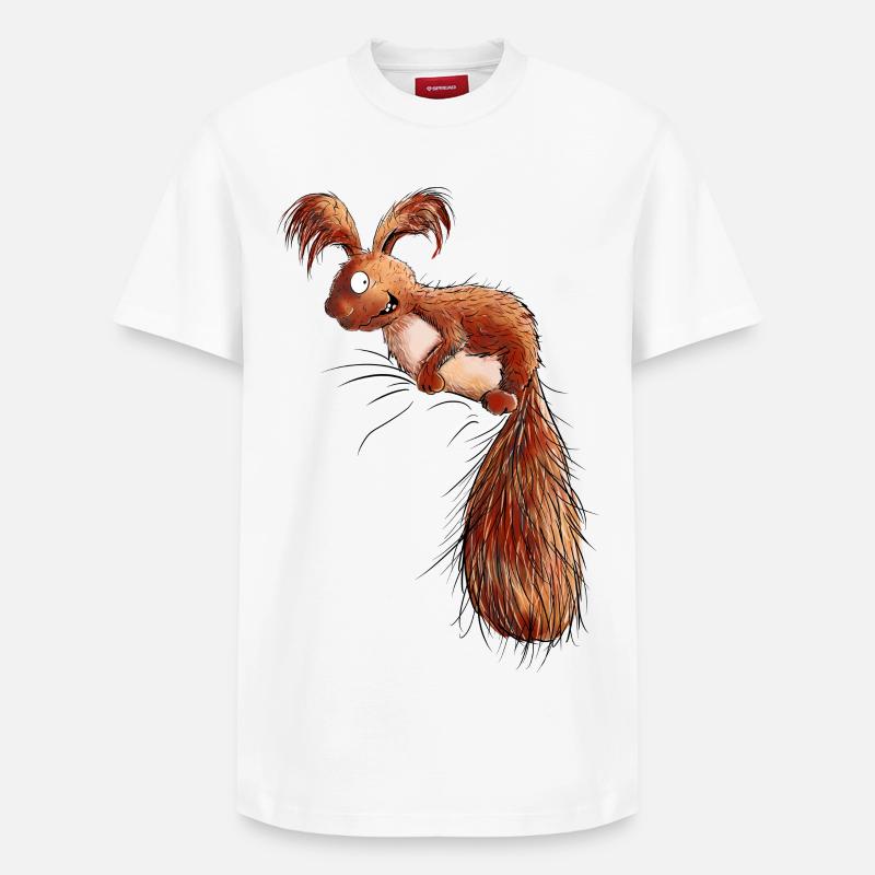 Droll Écureuil Faune - T-shirt unisexe décontracté en coton Supima – de SPREAD - blanc