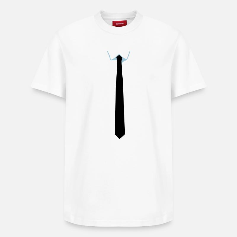 Stropdas - krawatte - Relaxed Unisex Supima Cotton T-Shirt – von SPREAD - Weiß