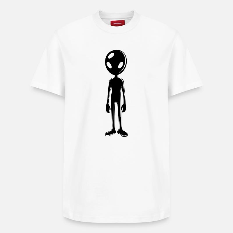 Alien Außerirdischer - T-shirt unisexe décontracté en coton Supima – de SPREAD - blanc