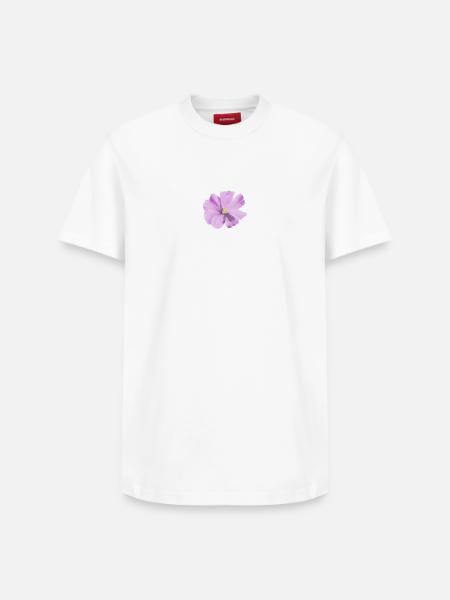 Lilas fleur aquarelle - T-shirt unisexe décontracté en coton Supima – de SPREAD - blanc