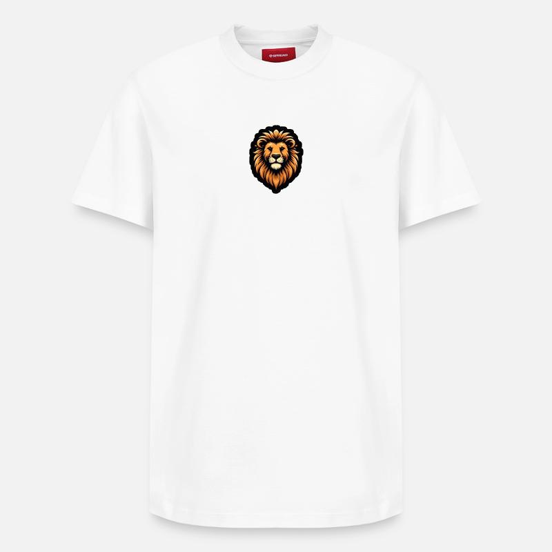Tête de lion comique - T-shirt unisexe décontracté en coton Supima – de SPREAD - blanc