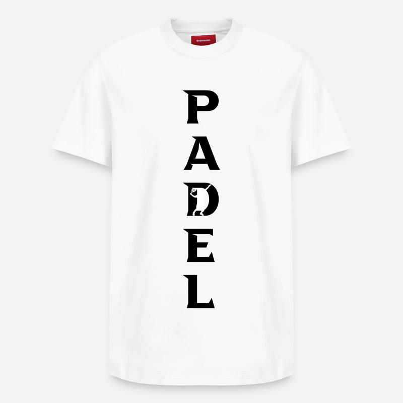 Padel - T-shirt unisexe décontracté en coton Supima – de SPREAD - blanc