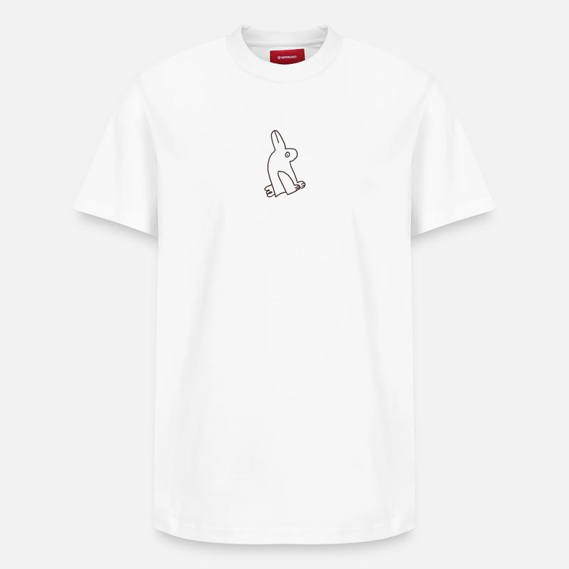 Lapin de canard - T-shirt unisexe décontracté en coton Supima – de SPREAD - blanc