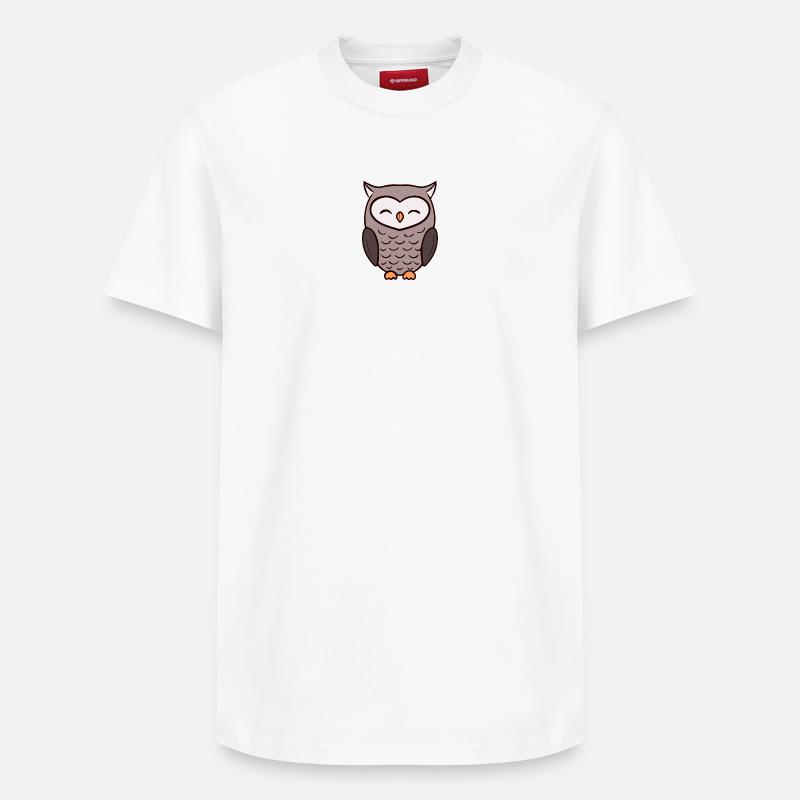 Eule Eulen - Relaxed Unisex Supima Cotton T-Shirt – von SPREAD - Weiß