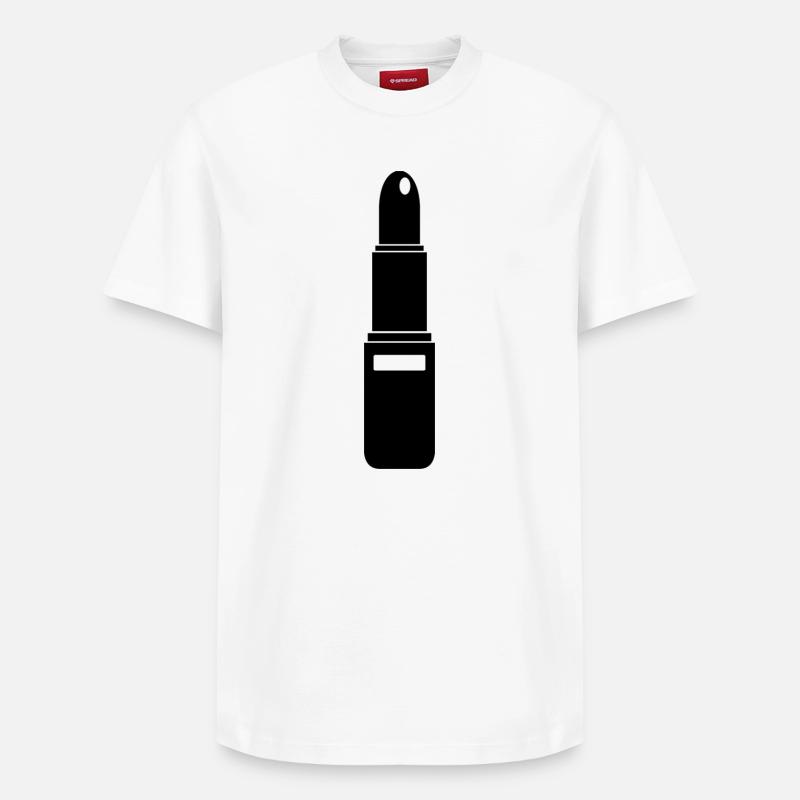 Lippenstift - Relaxed Unisex Supima Cotton T-Shirt – von SPREAD - Weiß