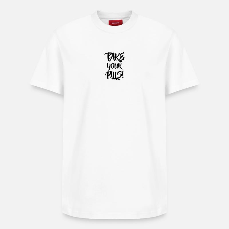 Prenez vos pilules - T-shirt unisexe décontracté en coton Supima – de SPREAD - blanc