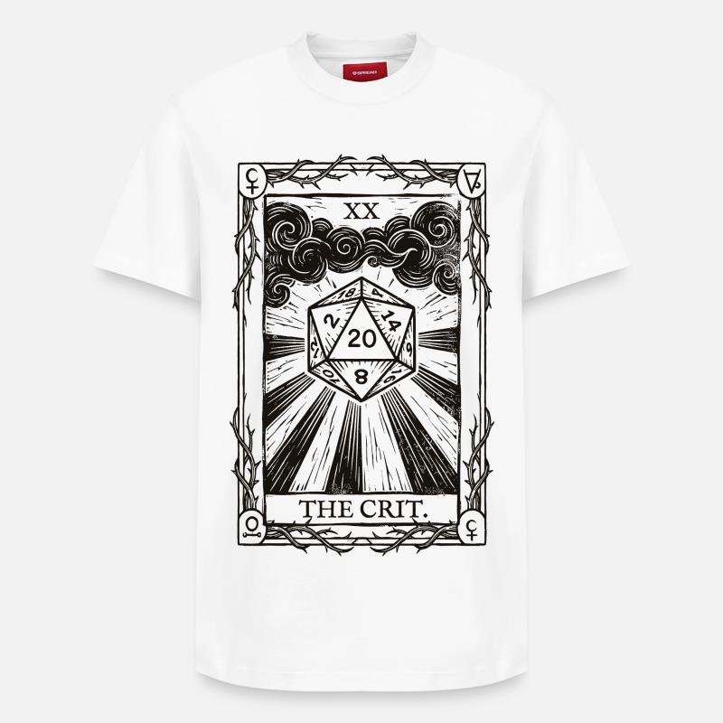 Real Role Player Lucky Dice Tarot - T-shirt unisexe décontracté en coton Supima – de SPREAD - blanc