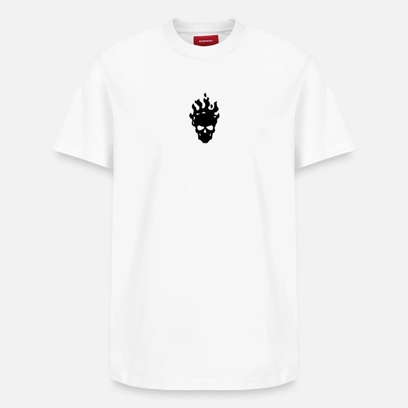 skull - T-shirt unisexe décontracté en coton Supima – de SPREAD - blanc