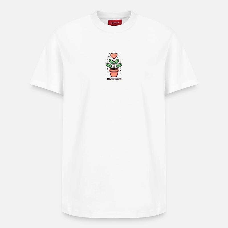 Les plantes aiment - T-shirt unisexe décontracté en coton Supima – de SPREAD - blanc