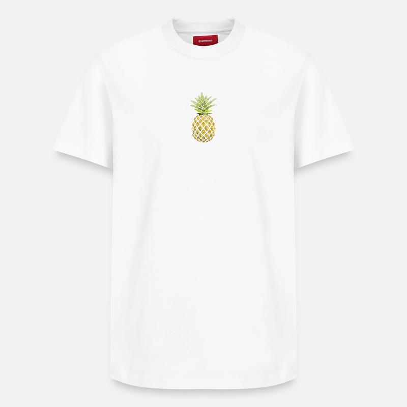 Ananas - T-shirt unisexe décontracté en coton Supima – de SPREAD - blanc
