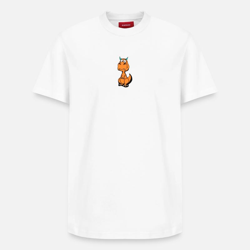 T REX - T-shirt unisexe décontracté en coton Supima – de SPREAD - blanc