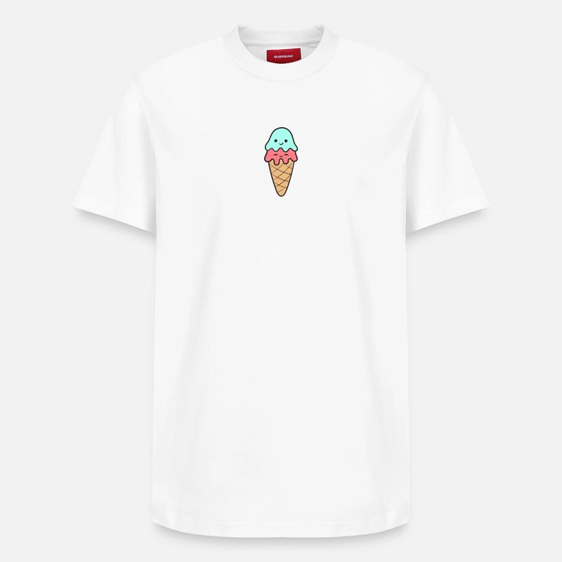 Eis Eiscreme - Relaxed Unisex Supima Cotton T-Shirt – von SPREAD - Weiß