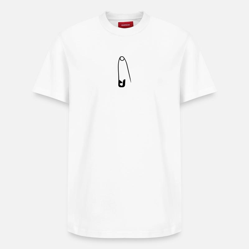 Épingle de sûreté - T-shirt unisexe décontracté en coton Supima – de SPREAD - blanc