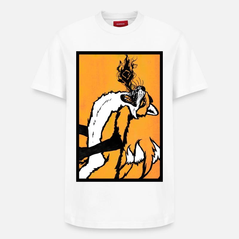 Kitsunefire - T-shirt unisexe décontracté en coton Supima – de SPREAD - blanc
