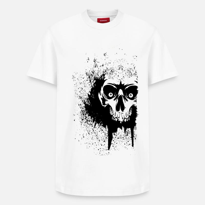 crâne - T-shirt unisexe décontracté en coton Supima – de SPREAD - blanc