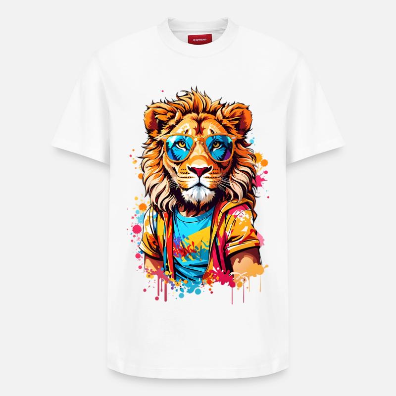 Cool Lion - T-shirt unisexe décontracté en coton Supima – de SPREAD - blanc