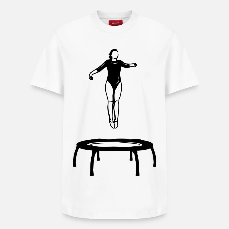 Trampolin Mädchen - Relaxed Unisex Supima Cotton T-Shirt – von SPREAD - Weiß