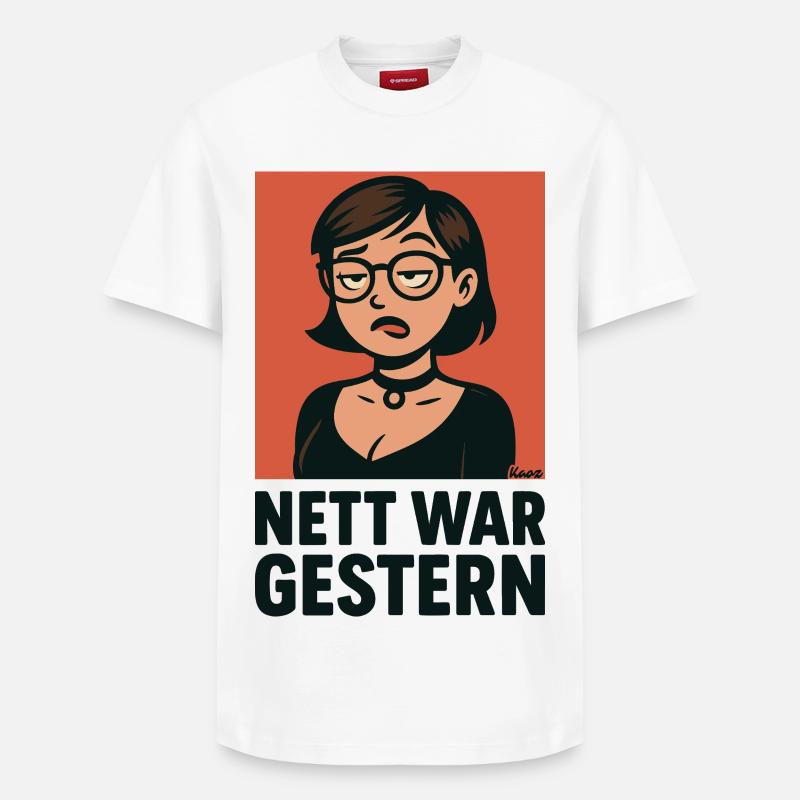 C'était bien hier - T-shirt unisexe décontracté en coton Supima – de SPREAD - blanc