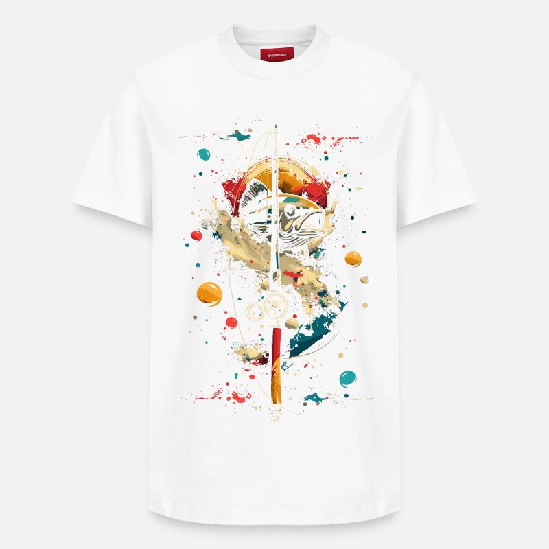 Pêche - T-shirt unisexe décontracté en coton Supima – de SPREAD - blanc