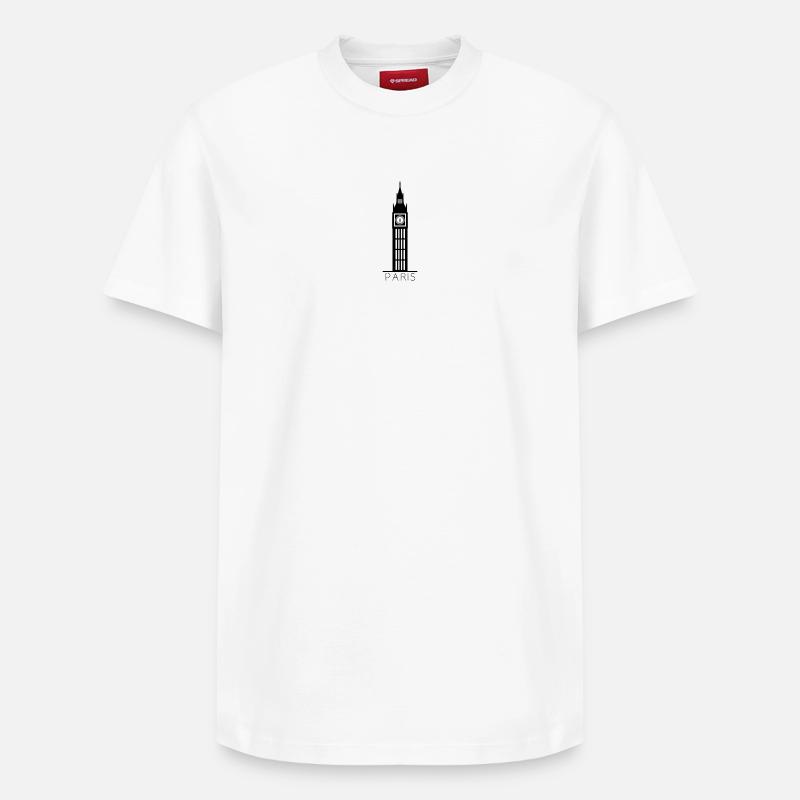 Paris - T-shirt unisexe décontracté en coton Supima – de SPREAD - blanc