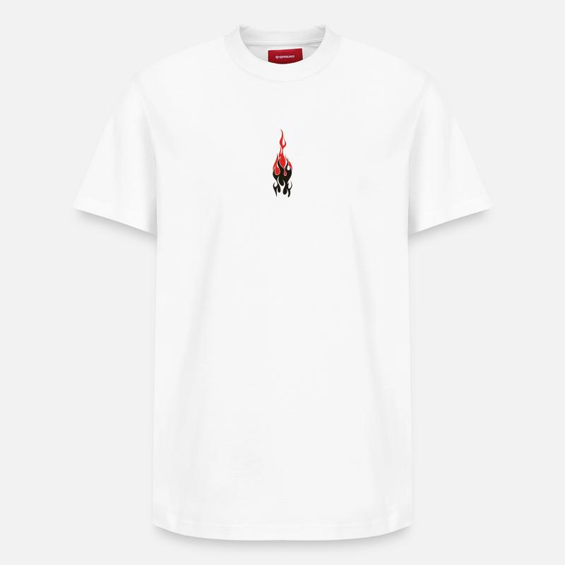 flammen - Relaxed Unisex Supima Cotton T-Shirt – by SPREAD - white