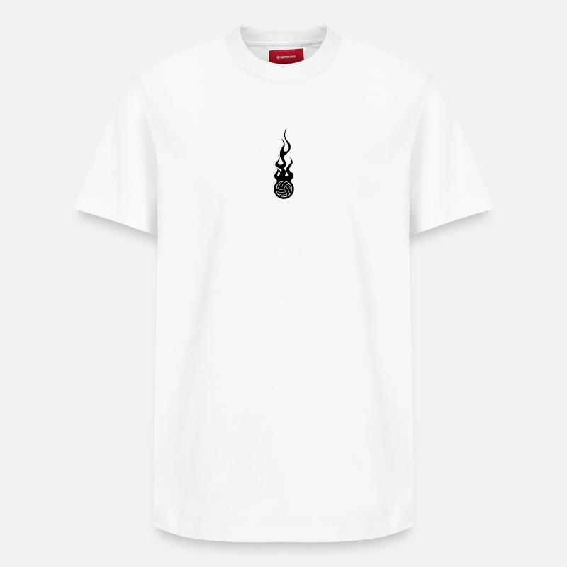 Volleyball - T-shirt unisexe décontracté en coton Supima – de SPREAD - blanc