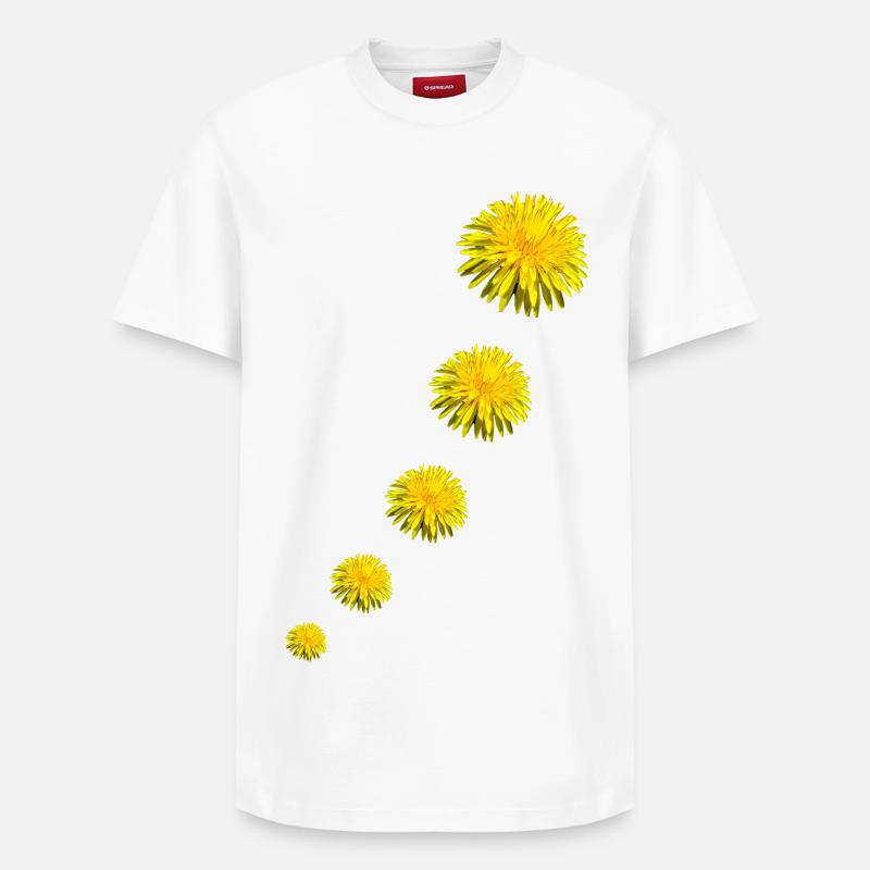 DANDELIONS II - T-shirt unisexe décontracté en coton Supima – de SPREAD - blanc
