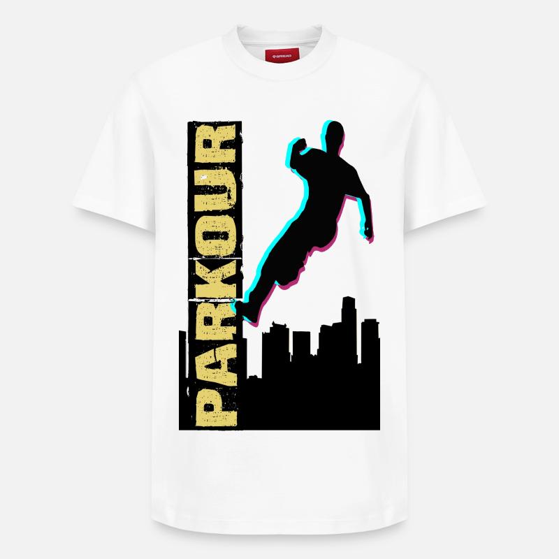 Parkour - T-shirt unisexe décontracté en coton Supima – de SPREAD - blanc