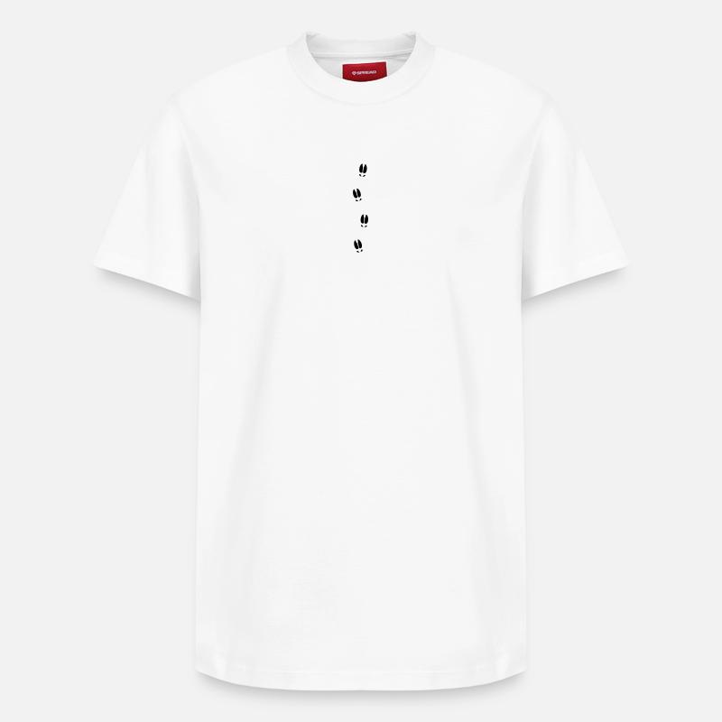 Pistes d'orignaux - T-shirt unisexe décontracté en coton Supima – de SPREAD - blanc