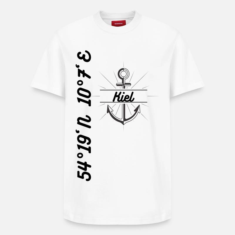 Kiel coordonne Design Maritim - T-shirt unisexe décontracté en coton Supima – de SPREAD - blanc