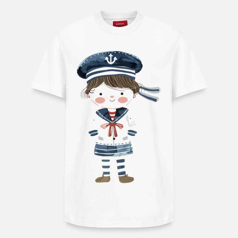 Seglerin Comic Look - Relaxed Unisex Supima Cotton T-Shirt – von SPREAD - Weiß