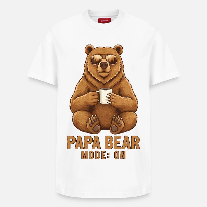 Papa Ours - T-shirt unisexe décontracté en coton Supima – de SPREAD - blanc