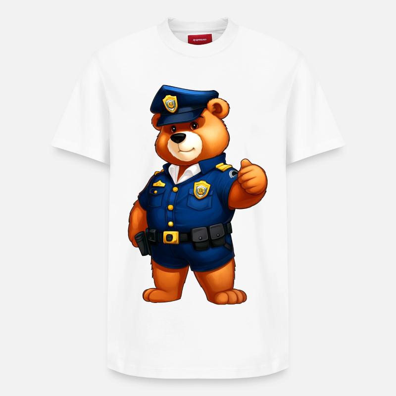 Polizei Bären - Relaxed Unisex Supima Cotton T-Shirt – von SPREAD - Weiß