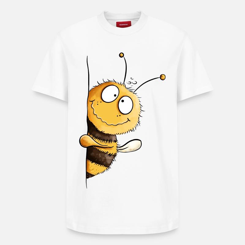 Abeille Espiègle Coucou - T-shirt unisexe décontracté en coton Supima – de SPREAD - blanc