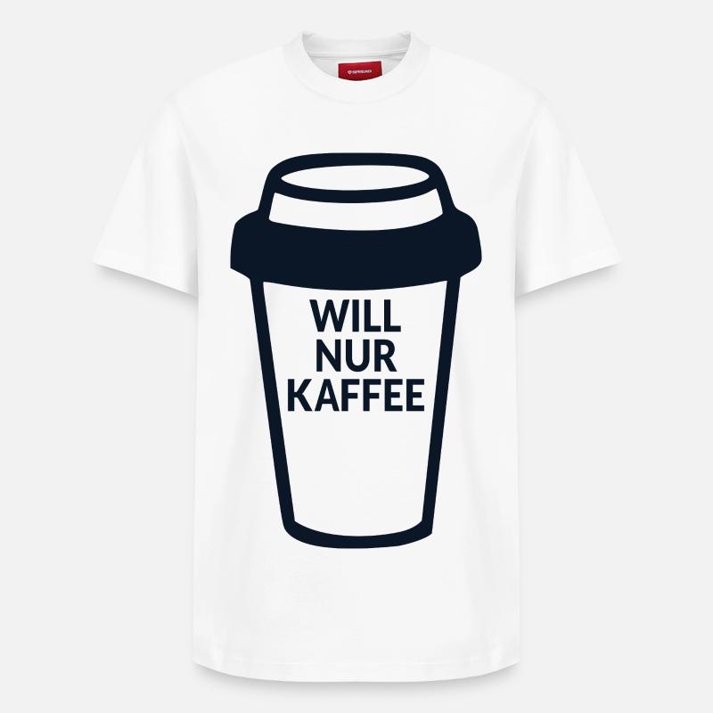 Kaffeetrinkerin Kaffee - Relaxed Unisex Supima Cotton T-Shirt – von SPREAD - Weiß
