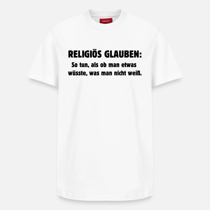 Croyance religieuse - T-shirt unisexe décontracté en coton Supima – de SPREAD - blanc