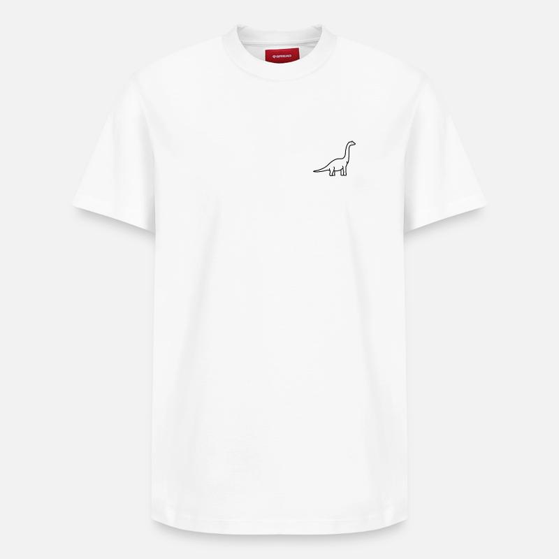 dinosaure - T-shirt unisexe décontracté en coton Supima – de SPREAD - blanc