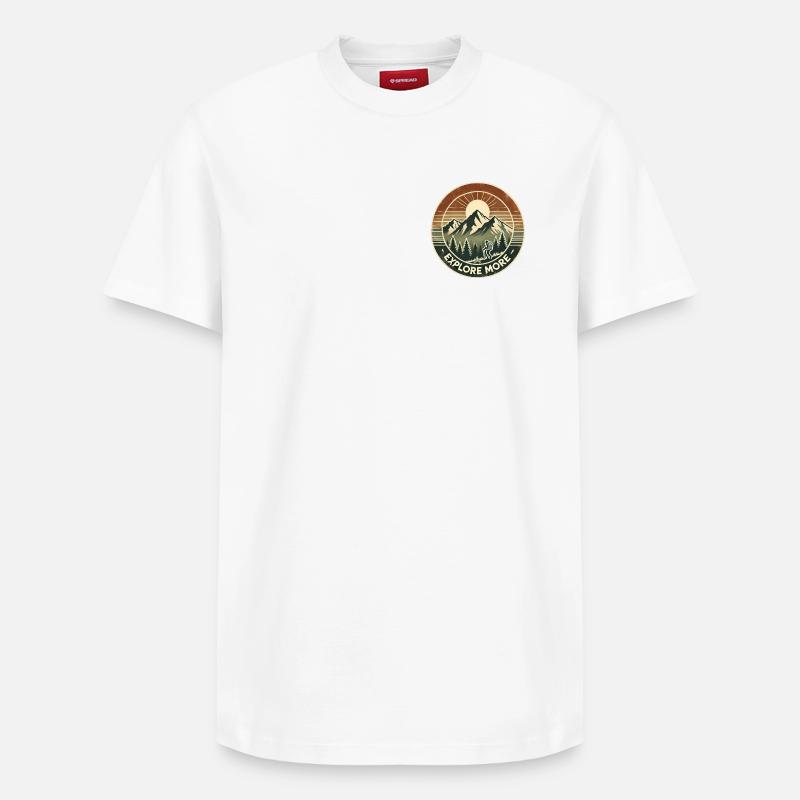 Explore More - Relaxed Unisex Supima Cotton T-Shirt – von SPREAD - Weiß