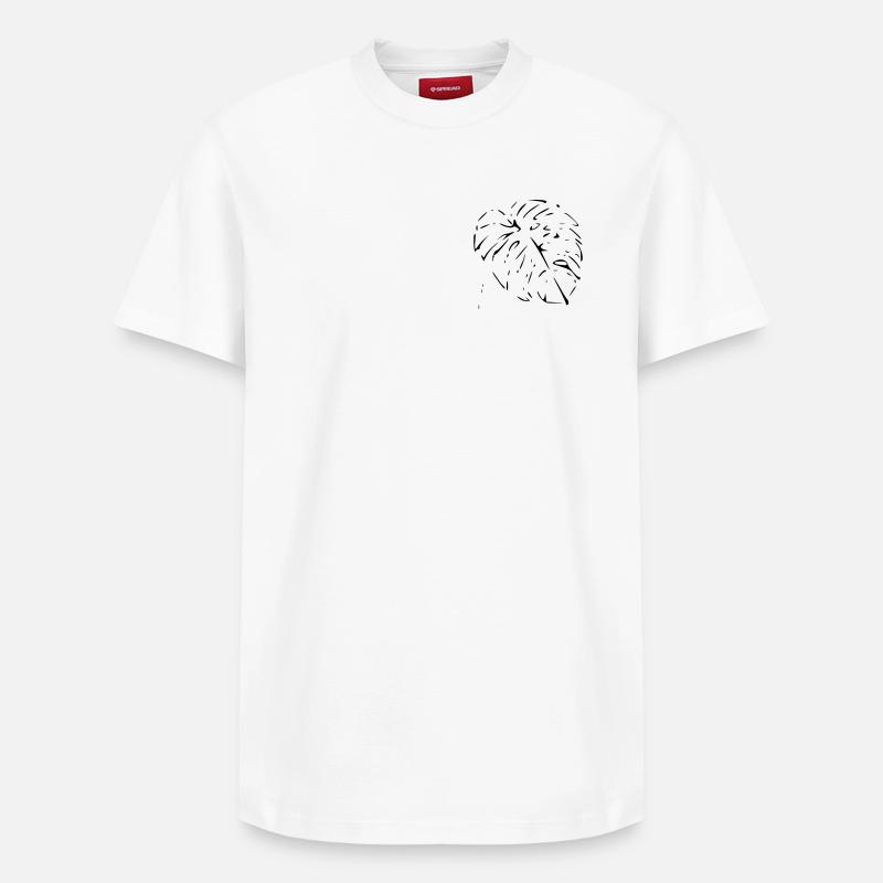 Monstera - T-shirt unisexe décontracté en coton Supima – de SPREAD - blanc