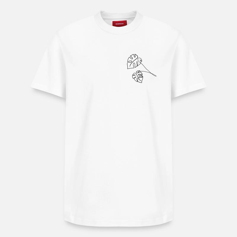 Monstera - Relaxed Unisex Supima Cotton T-Shirt – von SPREAD - Weiß