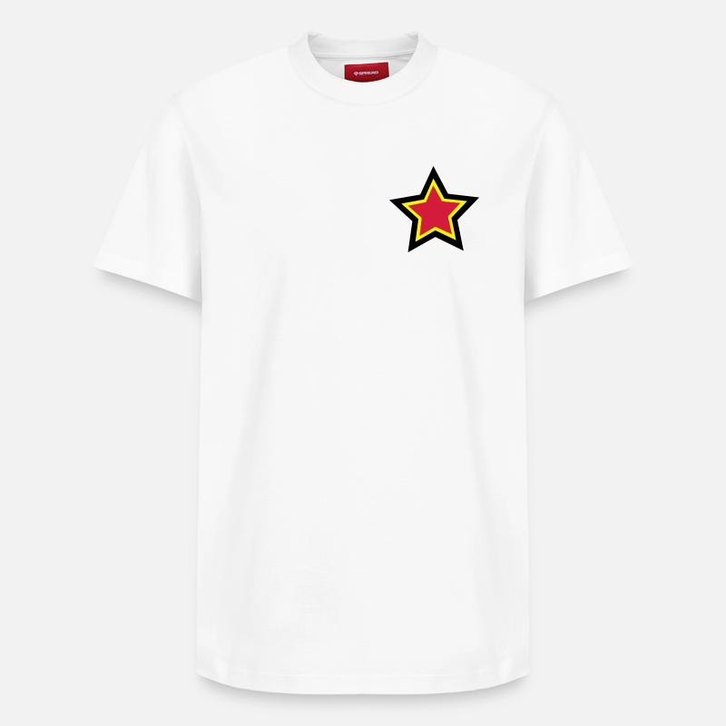 Stern - Relaxed Unisex Supima Cotton T-Shirt – von SPREAD - Weiß