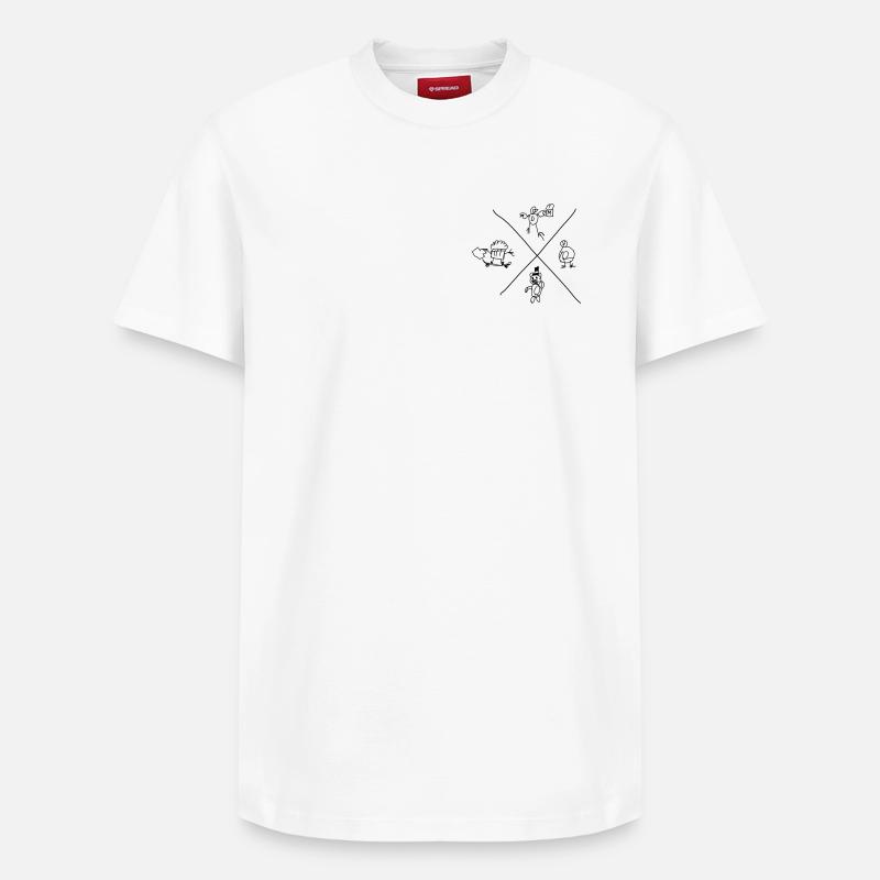 Noyau de Gribouillis - T-shirt unisexe décontracté en coton Supima – de SPREAD - blanc